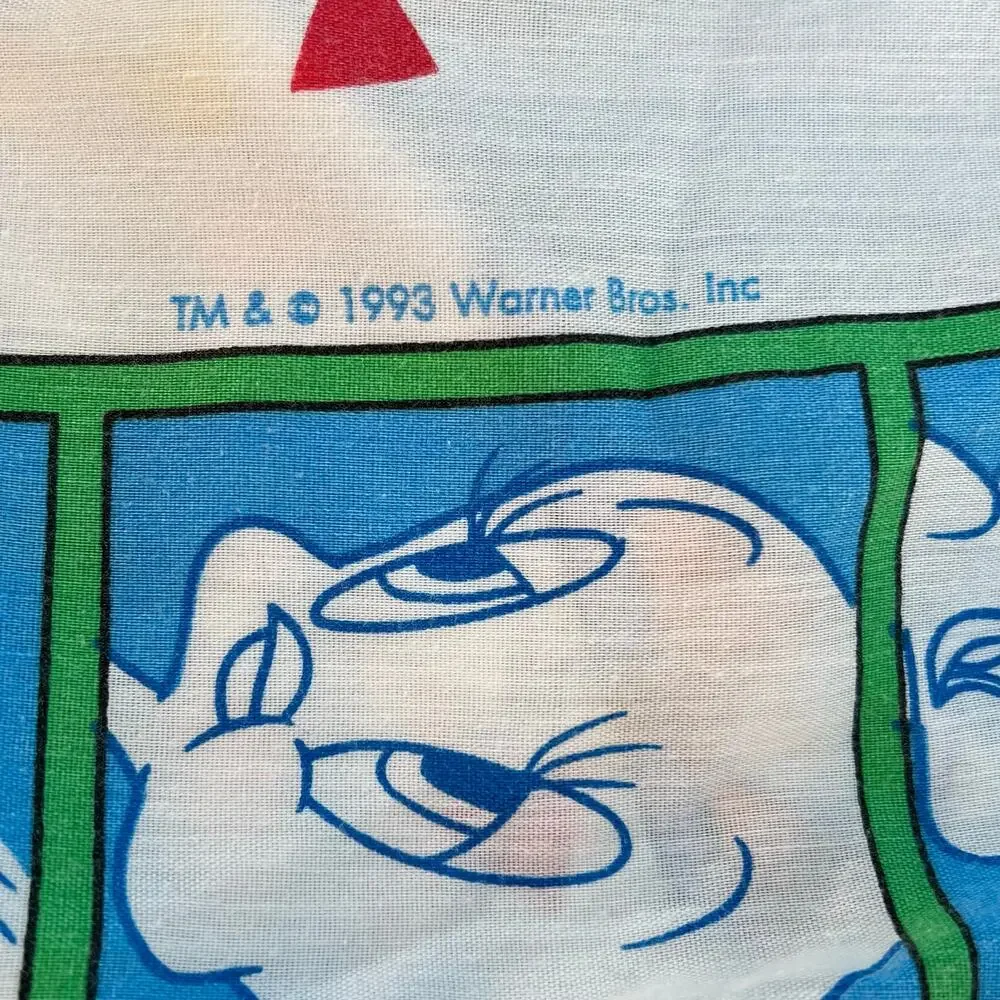 90s Looney Tunes toddler bed fitted sheet 1990s vintage